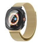 Per Samsung Galaxy Watch Ultra 47mm Kalebol Milanese Cinturino in acciaio inossidabile (oro)