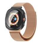 Per Samsung Galaxy Watch Ultra 47mm Kalebol Milanese Cinturino in Acciaio Inossidabile (Oro Rosa)