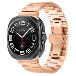 Per Samsung Galaxy Watch Ultra 47mm Kalebol One-bead Cinturino in acciaio inossidabile (oro rosa)