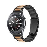 Cinturino per orologio in lega di zinco Kalebol da 22 mm (nero, oro rosa)