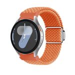 Per Samsung Galaxy Watch 5 Pro / 6 / 7 Kalebol Button Braided Loop Magnetic Buckle Watch Band (Arancione)
