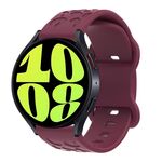 Cinturino per orologio in silicone con fibbia a farfalla e stampa leopardata Kalebol da 18 mm (rosso vino)