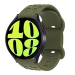 Cinturino per orologio in silicone con fibbia a farfalla e stampa leopardata Kalebol da 18 mm (verde militare)