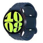 Cinturino per orologio in silicone con fibbia a farfalla e stampa leopardata Kalebol da 18 mm (blu notte)