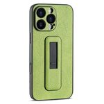 Per iPhone 16 Pro Max Custodia antiurto con supporto push-pull in pelle PU (verde)