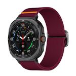 Per Samsung Galaxy Watch Ultra 47mm Kalebol Elastic Nylon Watch Band (rosso vino)