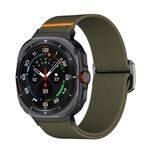 Per Samsung Galaxy Watch Ultra 47mm Kalebol Elastic Nylon Watch Band (verde militare)