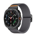 Per Samsung Galaxy Watch Ultra 47mm Kalebol Elastic Nylon Watch Band (grigio scuro)