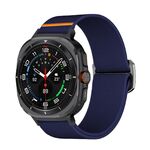 Per Samsung Galaxy Watch Ultra 47mm Kalebol Elastic Nylon Watch Band (Blu notte)