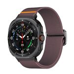 Per Samsung Galaxy Watch Ultra 47mm Kalebol Elastic Nylon Watch Band (viola fumo)