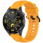 Cinturino per orologio in silicone con fibbia nera Kalebol da 20 mm (giallo)
