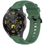 Cinturino per orologio in silicone con fibbia nera Kalebol da 20 mm (verde militare)