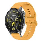 Cinturino per orologio in silicone Kalebol Wave Stitch da 20 mm (giallo)