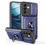 Per Samsung Galaxy S25 5G Custodia per telefono scorrevole Camshield TPU+PC con slot per schede (blu)