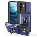 Per Samsung Galaxy S25+ 5G Custodia per telefono scorrevole Camshield TPU+PC con slot per schede (blu)