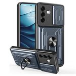 Per Samsung Galaxy S25+ 5G Custodia per telefono scorrevole Camshield TPU+PC con slot per schede (grigio)