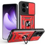 Per OPPO Reno13 F 4G / 5G Custodia per fotocamera scorrevole in TPU ibrido per PC (rosso)