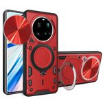 Per Xiaomi 15 Ultra CD Texture Custodia per telefono con supporto magnetico scorrevole Camshield (rosso)
