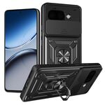 Per Google Pixel 9a Custodia per fotocamera scorrevole TPU+PC Custodia per telefono (nero)