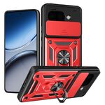 Per Google Pixel 9a Custodia per fotocamera scorrevole TPU+PC Custodia per telefono (rosso)