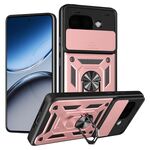 Per Google Pixel 9a Custodia per fotocamera scorrevole in TPU+PC (oro rosa)