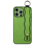 Per iPhone 16 Pro Max Custodia per telefono in TPU con supporto per cinturino ondulato (verde)