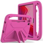 Per Lenovo Tab TB-311 / WiFi 10.1 2025 Custodia per tablet antiurto in EVA con supporto (rosso rosa)