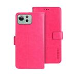 Per Asus Zenfone 12 Ultra idewei Crazy Horse Texture Custodia in pelle per telefono (rosso rosa)