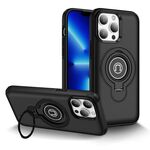Per iPhone 13 Pro Max Custodia magnetica per telefono con supporto ad anello (nero)