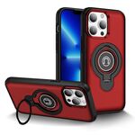Per iPhone 13 Pro Max Custodia magnetica per telefono con supporto ad anello (rosso)