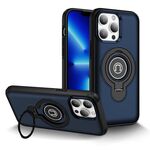 Per iPhone 13 Pro Max Custodia magnetica per telefono con supporto ad anello (blu)