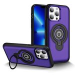 Per iPhone 13 Pro Max Custodia magnetica con supporto ad anello (viola)