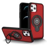 Per iPhone 12 Pro Max Custodia magnetica per telefono con supporto ad anello (rosso)