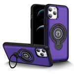 Per iPhone 12 Pro Max Custodia magnetica con supporto ad anello (viola)