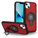 Per iPhone 13 Custodia magnetica con supporto ad anello (rosso)