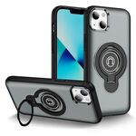 Per iPhone 13 Custodia magnetica con supporto ad anello (grigio)