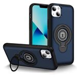 Per iPhone 13 Custodia magnetica con supporto ad anello (blu)