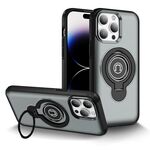 Per iPhone 14 Pro Custodia magnetica per telefono con supporto ad anello (grigio)