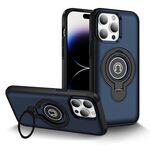 Per iPhone 14 Pro Custodia magnetica per telefono con supporto ad anello (blu)