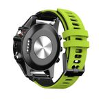 Per Garmin QuickFit 22mm Kalebol Cinturino in silicone a due strati (verde nero)