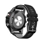 Per Garmin QuickFit 26mm Kalebol Cinturino in silicone a due strati (nero grigio)
