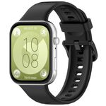 Per Huawei Watch Fit 3 Kalevol Cinturino in silicone con fibbia colorata (nero)