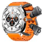 HAMTOD GT98 Cuffie Smart Watch, 1,53 pollici, Supporto Chiamata Bluetooth / NFC / Frequenza Cardiaca (Argento Arancione)