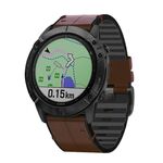 Per Garmin QuickFit 26mm Kalebol Quick Release cinturino in silicone e pelle (caffè)
