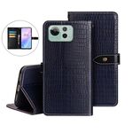 Per Asus Zenfone 12 Ultra idewei Custodia in pelle con texture di coccodrillo (blu scuro)