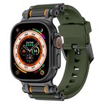 Per Apple Watch 46mm / 49mm / 45mm / 44mm Cinturino in silicone Armor Gear (nero verde)