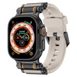 Per Apple Watch 46mm / 49mm / 45mm / 44mm Cinturino in silicone Armor Gear (nero Starlight)