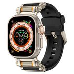 Per Apple Watch 46mm / 49mm / 45mm / 44mm Cinturino in silicone Armor Gear (nero titanio)