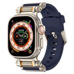 Per Apple Watch 46mm / 49mm / 45mm / 44mm Cinturino in silicone Armor Gear (blu titanio)