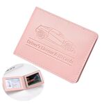 Porta carte di credito con patente di guida multi-card, in pelle, per donne, con custodia protettiva, specifiche: 2 slot per carte (rosa)